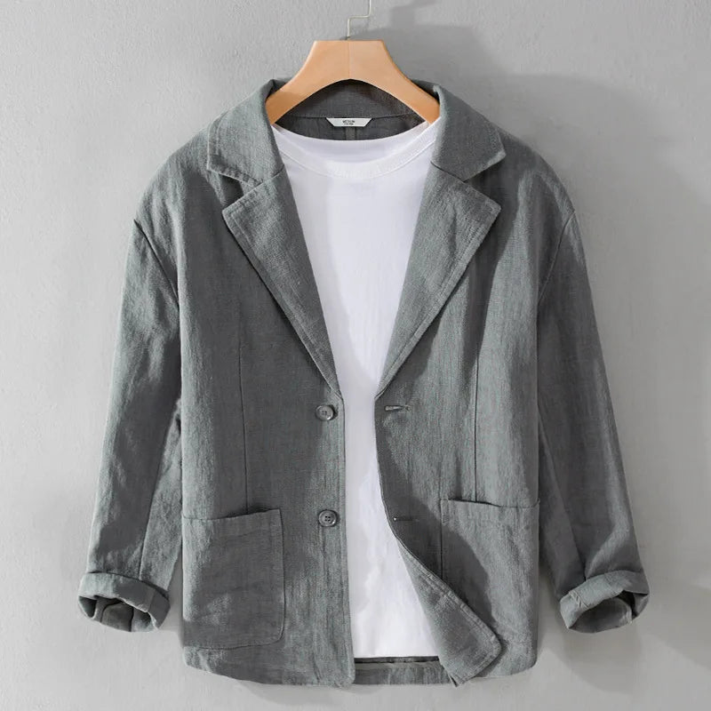 Men's Soft Linen Relaxed Fit Jacket