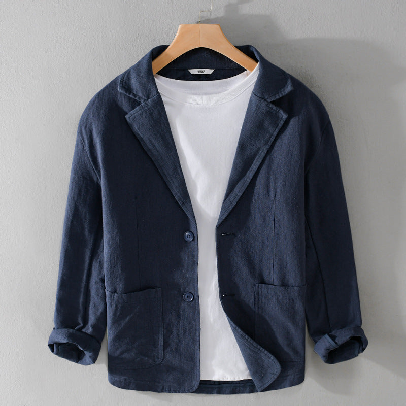 Men's Soft Linen Relaxed Fit Jacket