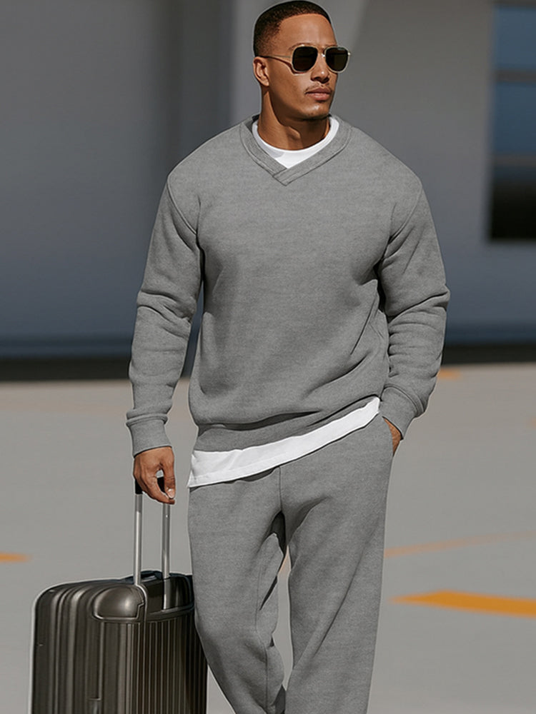 Men's Soft Polyester Cotton 2-Piece Sweatsuit