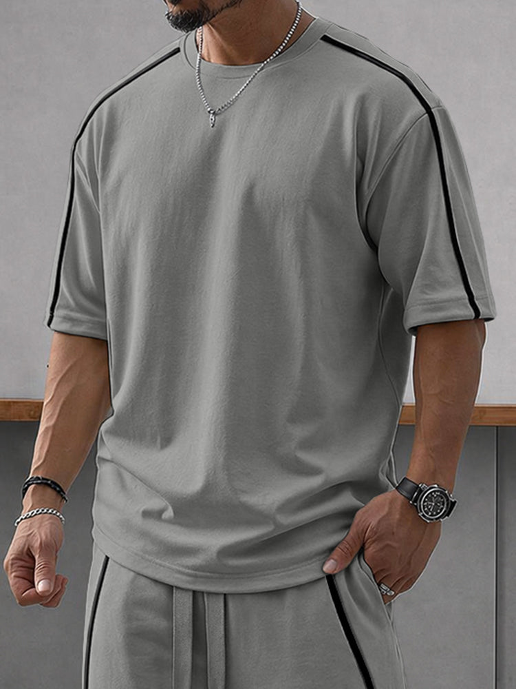 Men's Soft Polyester Cotton Athleisure Sports Set