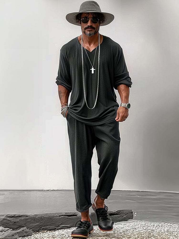 Men's Soft Stretch Casual 2-Piece Outfit