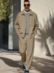 Men's Soft Touch Athleisure Jacket Set