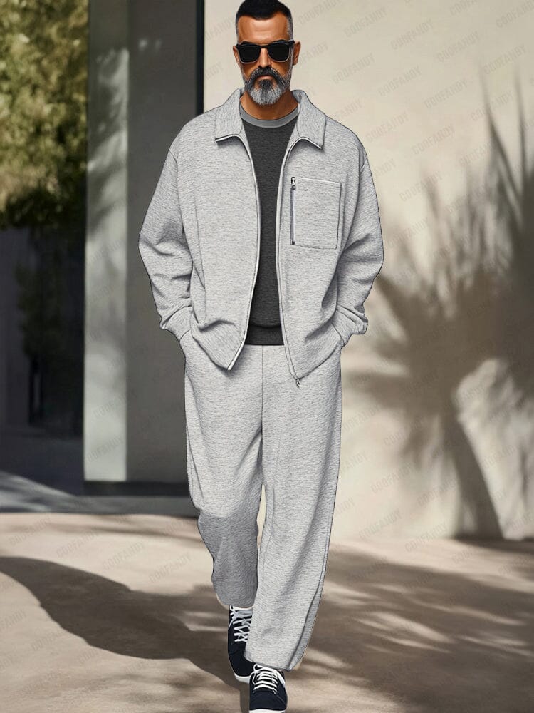Men's Soft Touch Athleisure Jacket Set