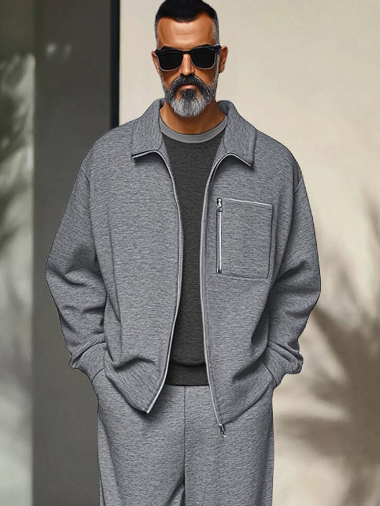 Men's Soft Touch Athleisure Jacket Set