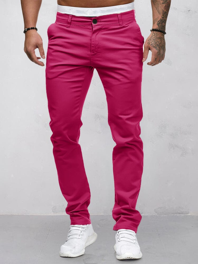 Men's Stretch Cotton Casual Khaki Pants