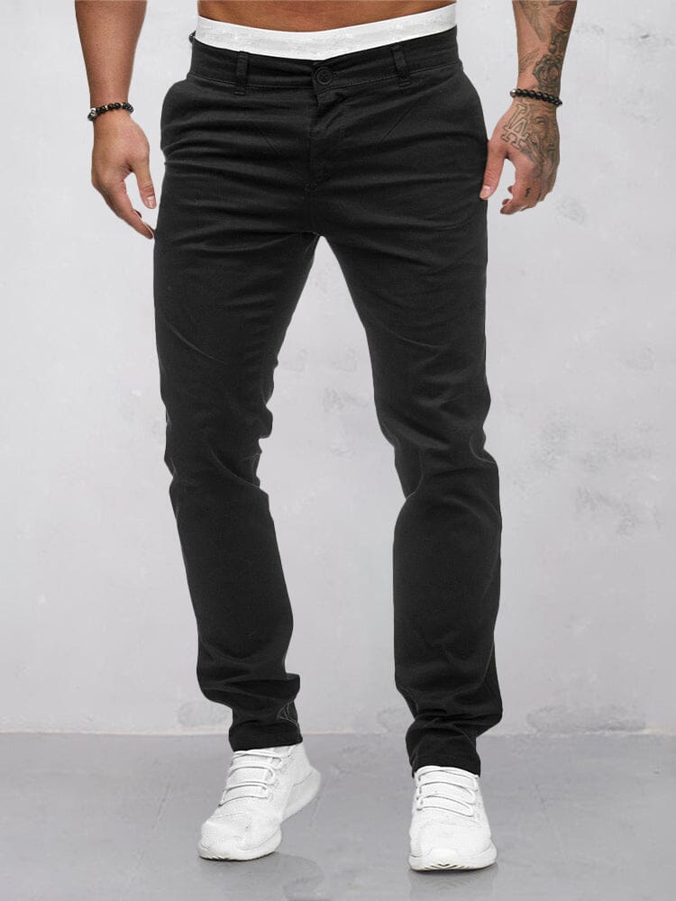 Men's Stretch Cotton Casual Khaki Pants