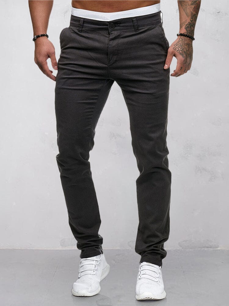 Men's Stretch Cotton Casual Khaki Pants