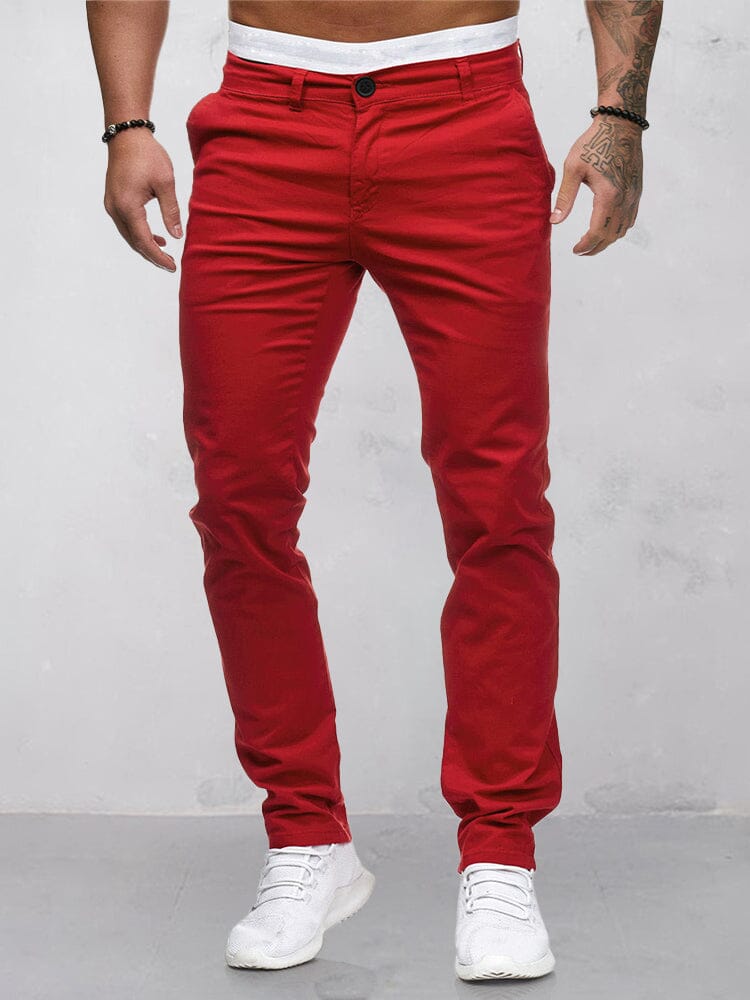 Men's Stretch Cotton Casual Khaki Pants