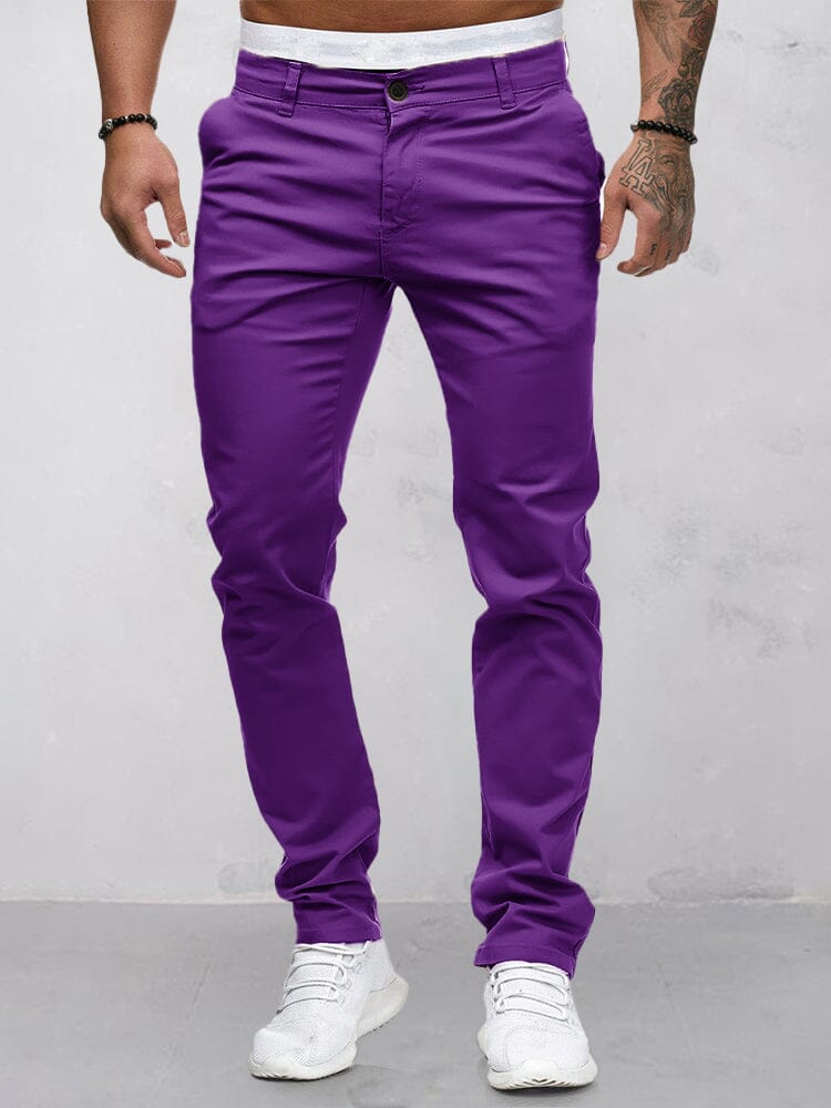 Men's Stretch Cotton Casual Khaki Pants