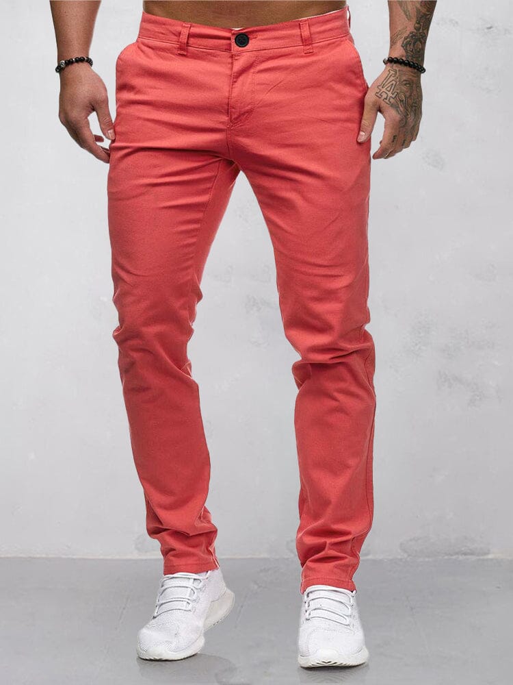 Men's Stretch Cotton Casual Khaki Pants