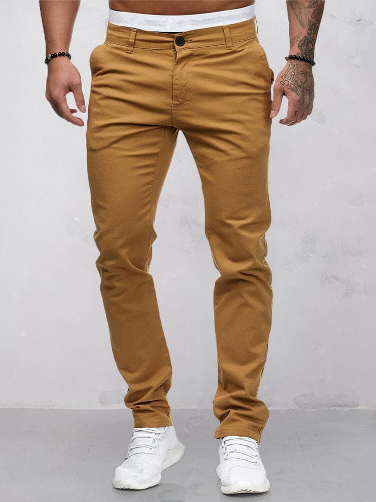 Men's Stretch Cotton Casual Khaki Pants