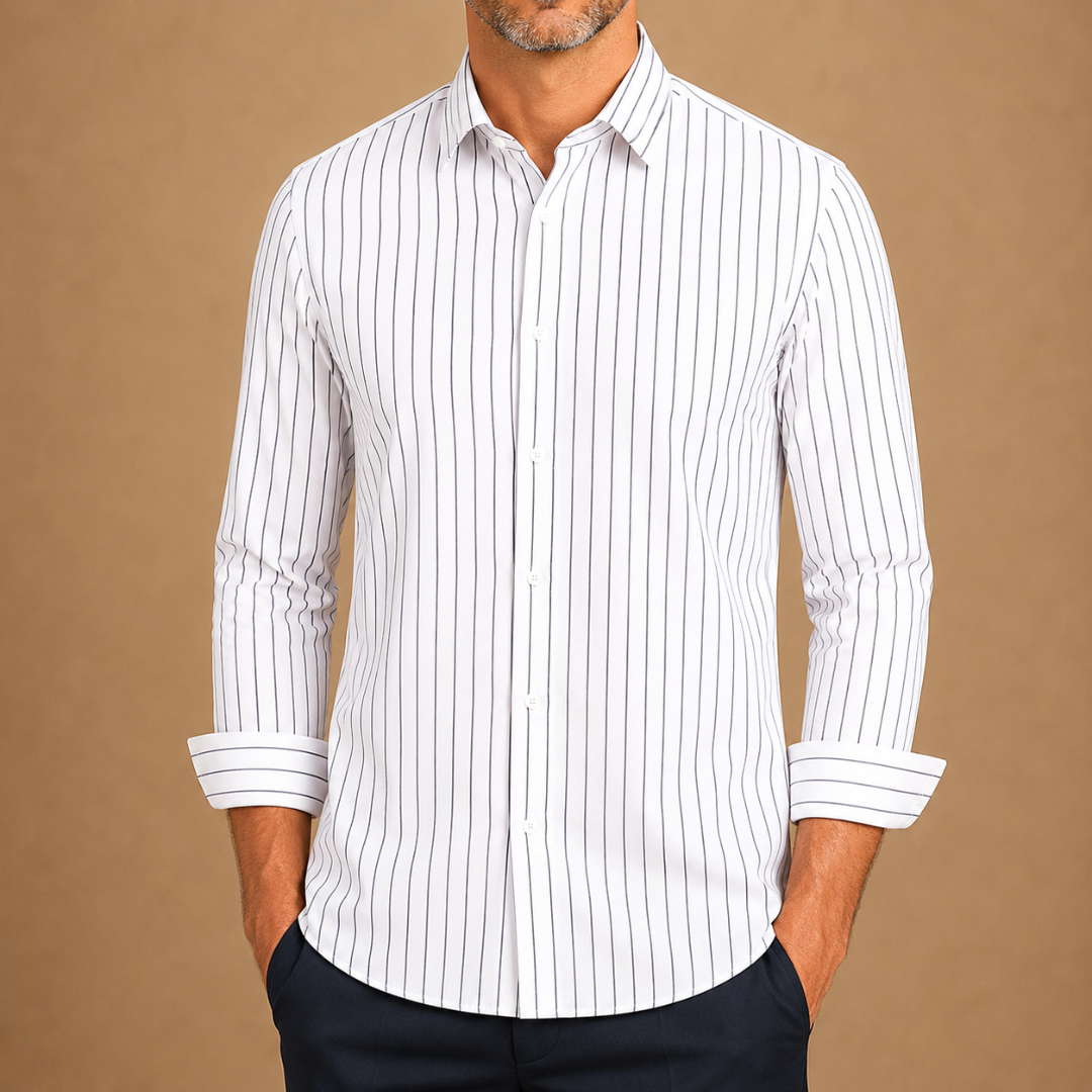 Men's Striped Button-Down Shirt