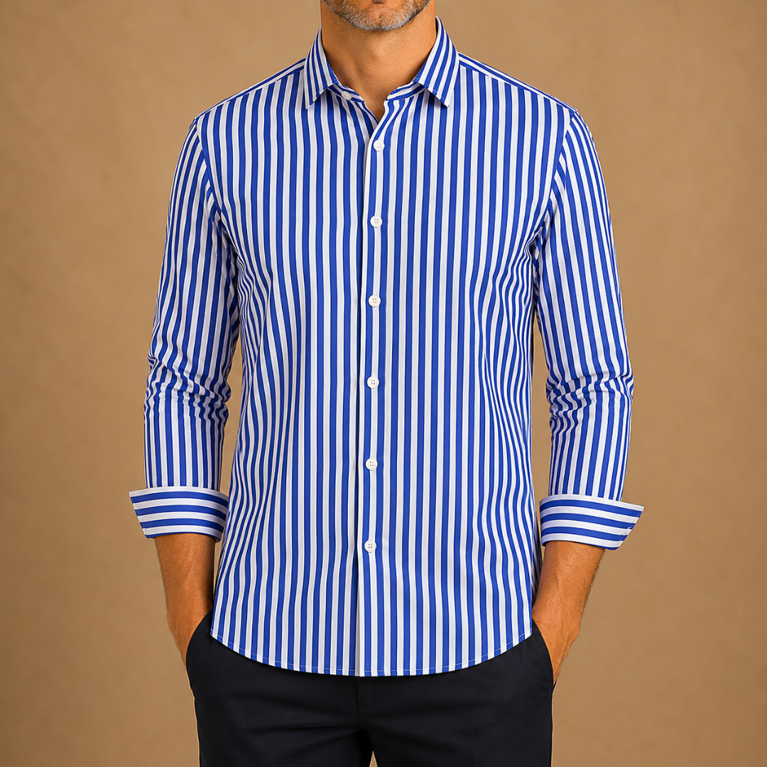Men's Striped Button-Down Shirt
