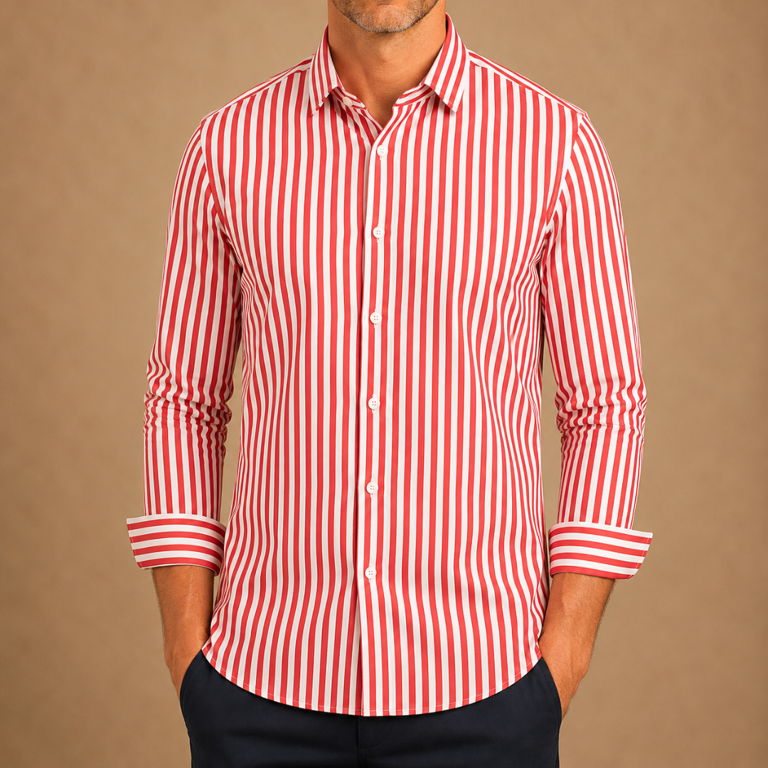 Men's Striped Button-Down Shirt