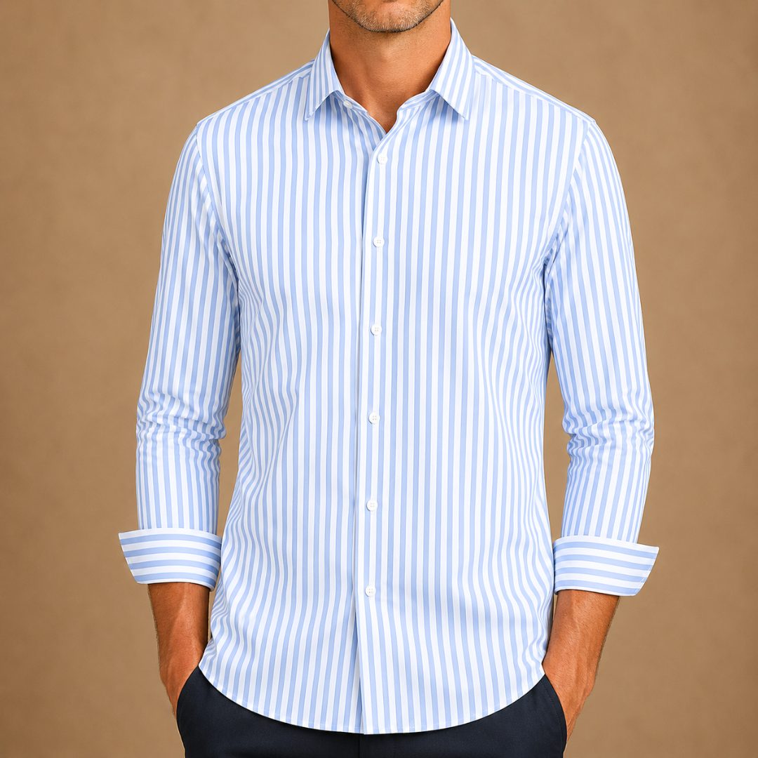 Men's Striped Button-Down Shirt