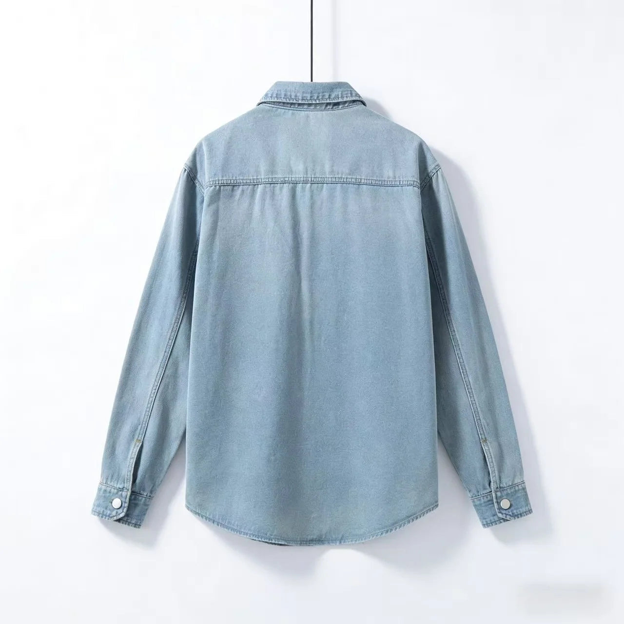 Men's Structured Cotton-Blend Denim Overshirt