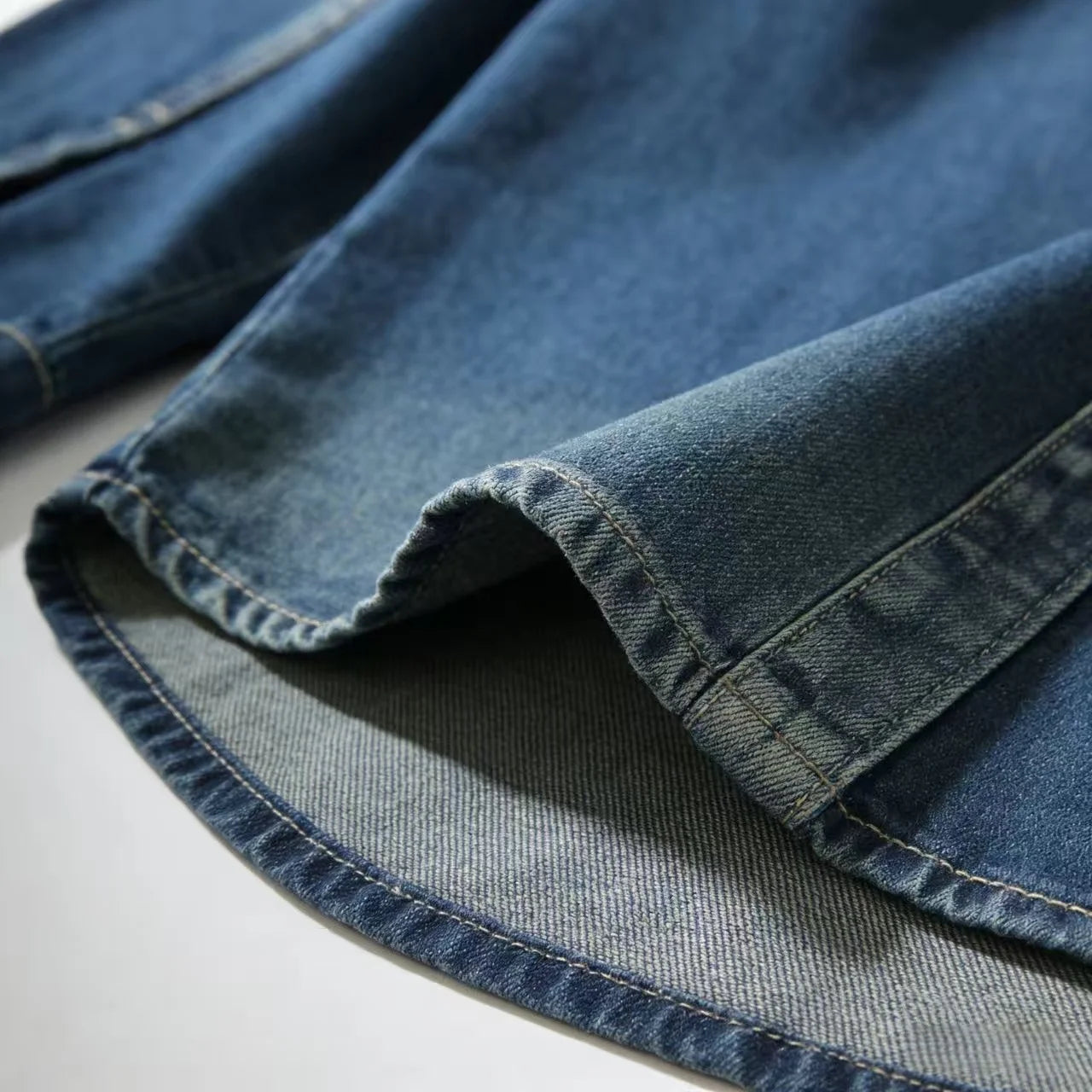Men's Structured Cotton-Blend Denim Overshirt