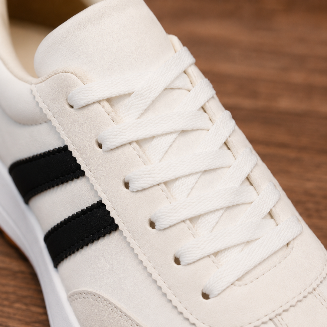 Men's Suede-Look Double Stripe Casual Sneakers