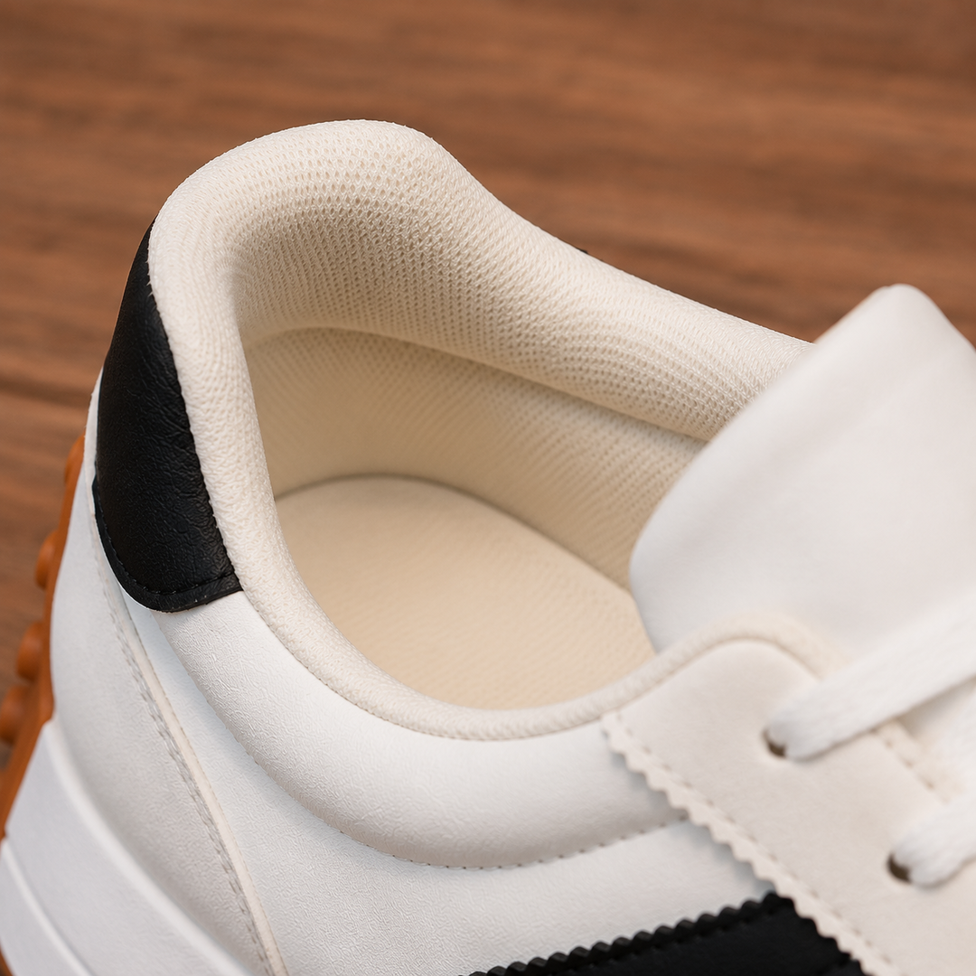 Men's Suede-Look Double Stripe Casual Sneakers