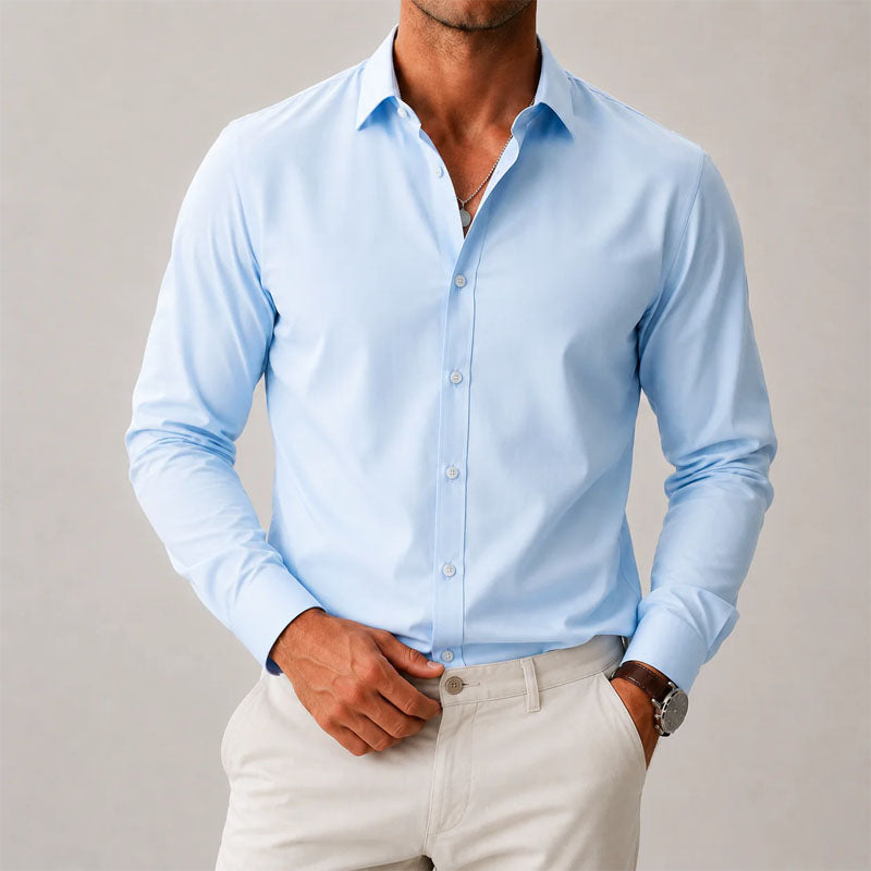 Men's Tailored Cotton Blend Button-Down Shirt