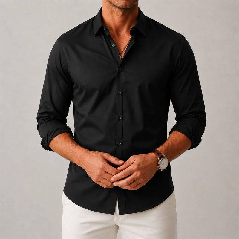Men's Tailored Cotton Blend Button-Down Shirt