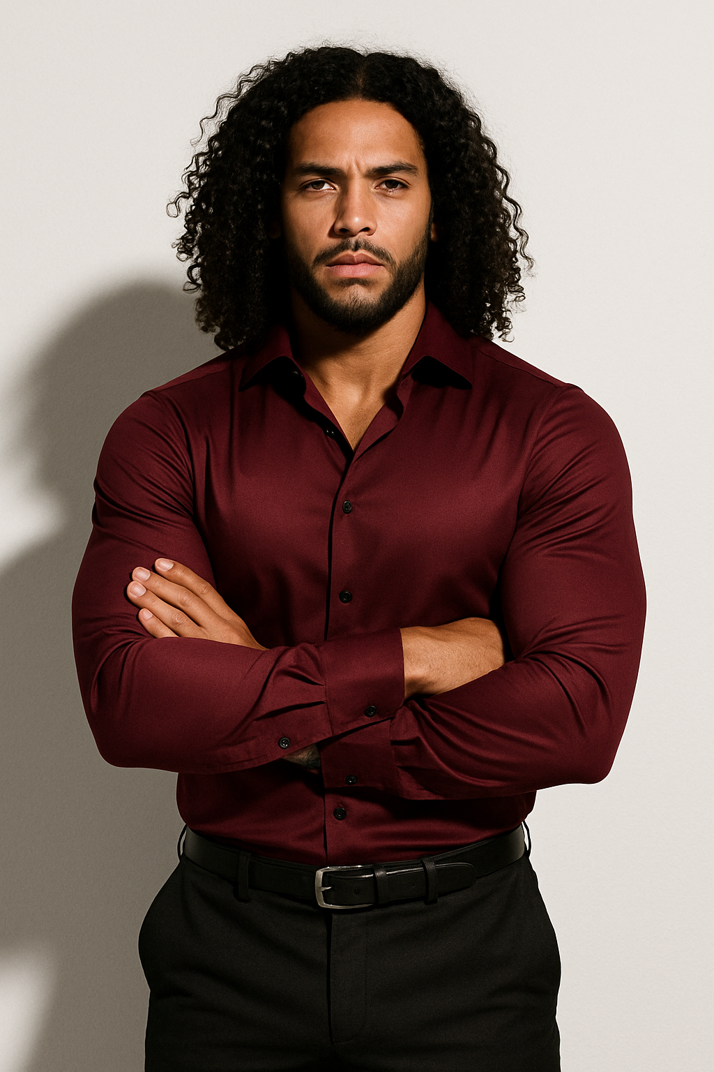 Men's Tailored Cotton Long Sleeve Dress Shirt