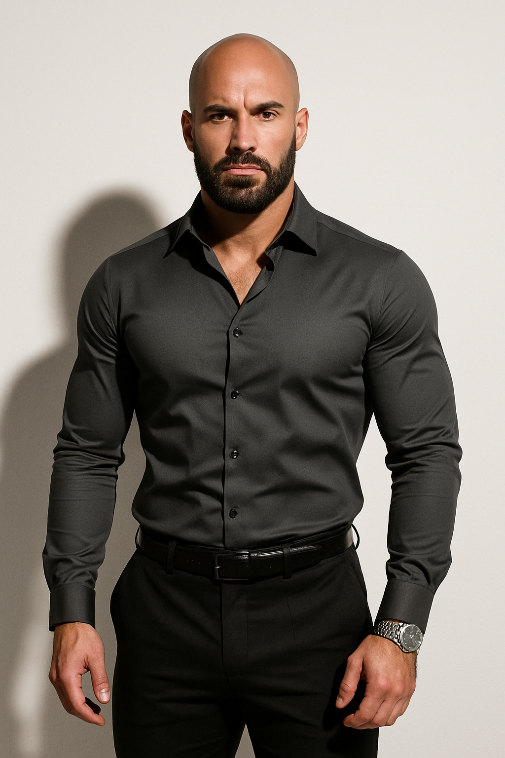 Men's Tailored Cotton Long Sleeve Dress Shirt