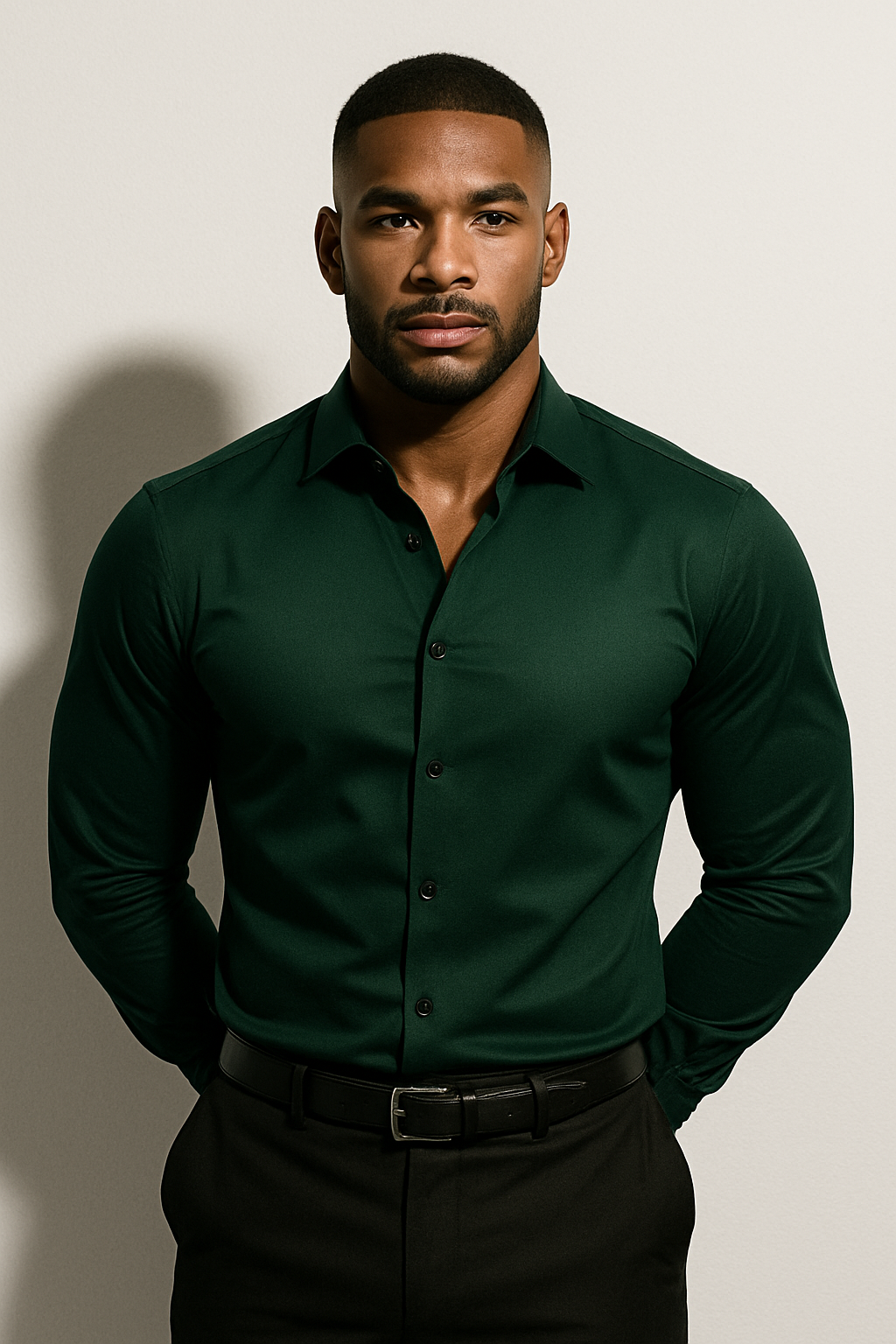 Men's Tailored Cotton Long Sleeve Dress Shirt
