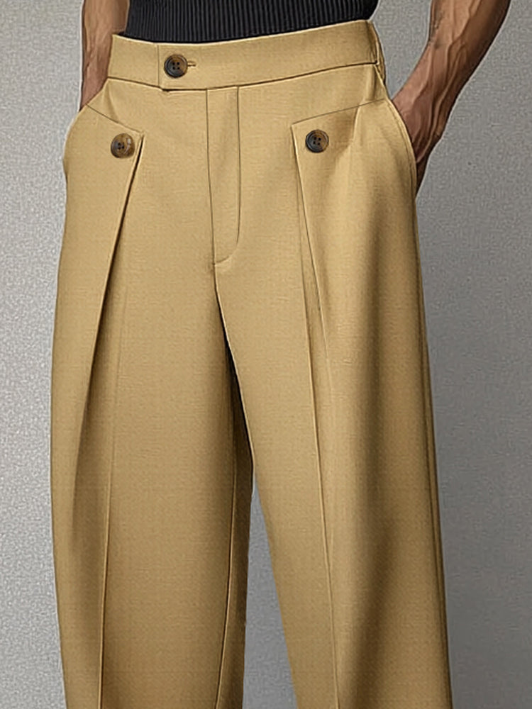 Men's Tailored High Waist Casual Pants