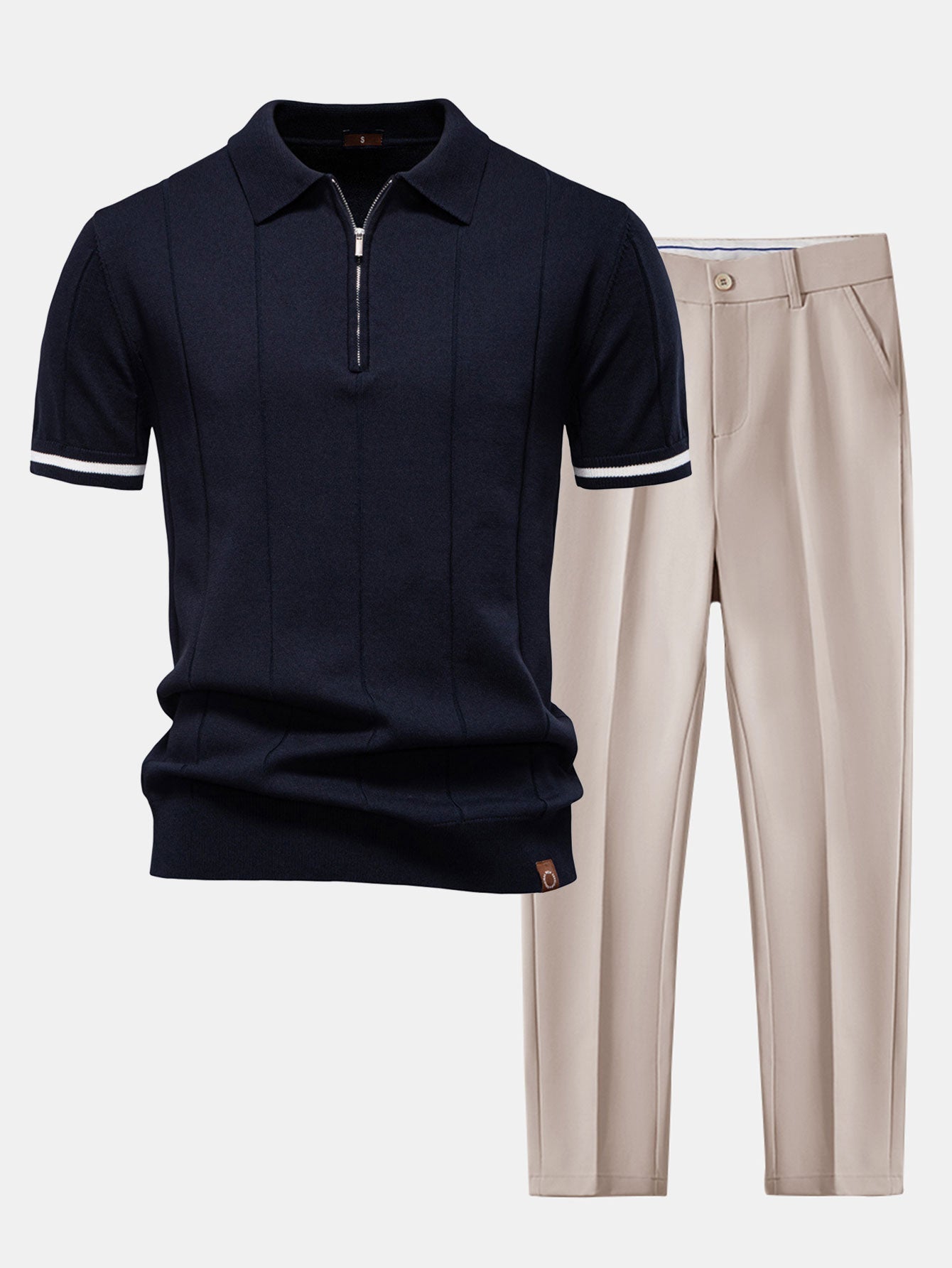 Men's Tailored Zip Polo and Trouser Set