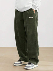 Men's Textured Corduroy Baggy Trousers