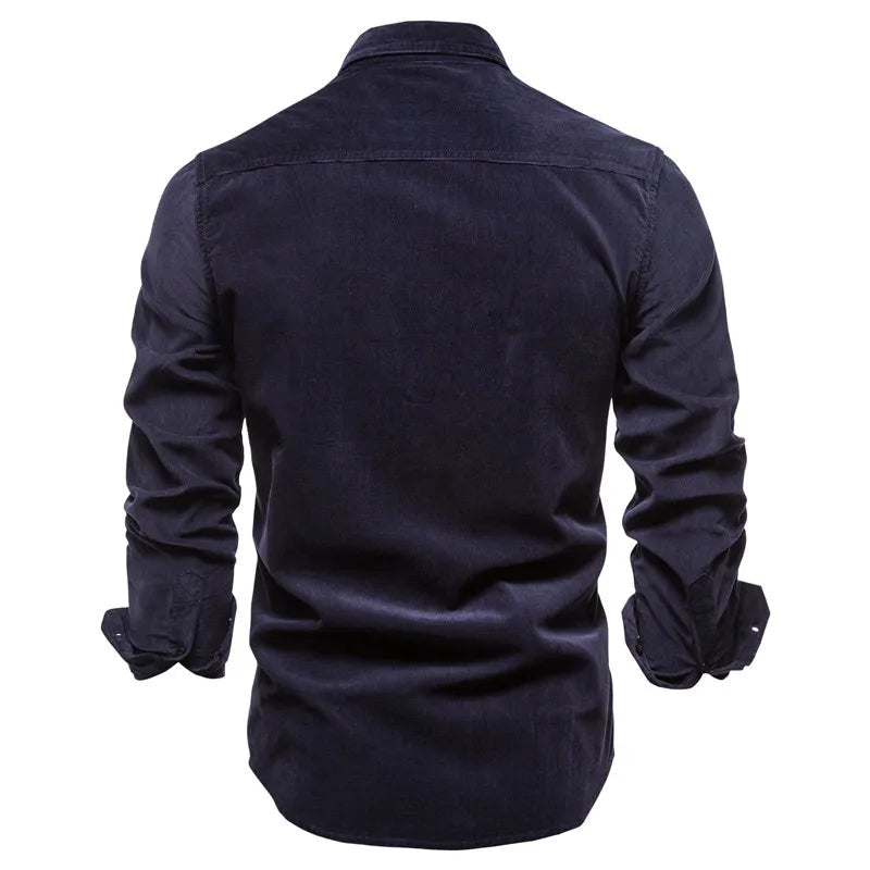 Men's Textured Corduroy Button-Down Shirt