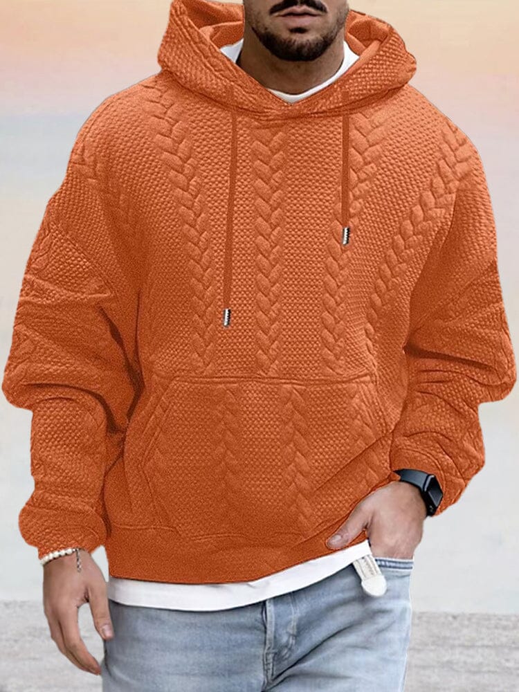 Men's Textured Cotton Blend Hoodie