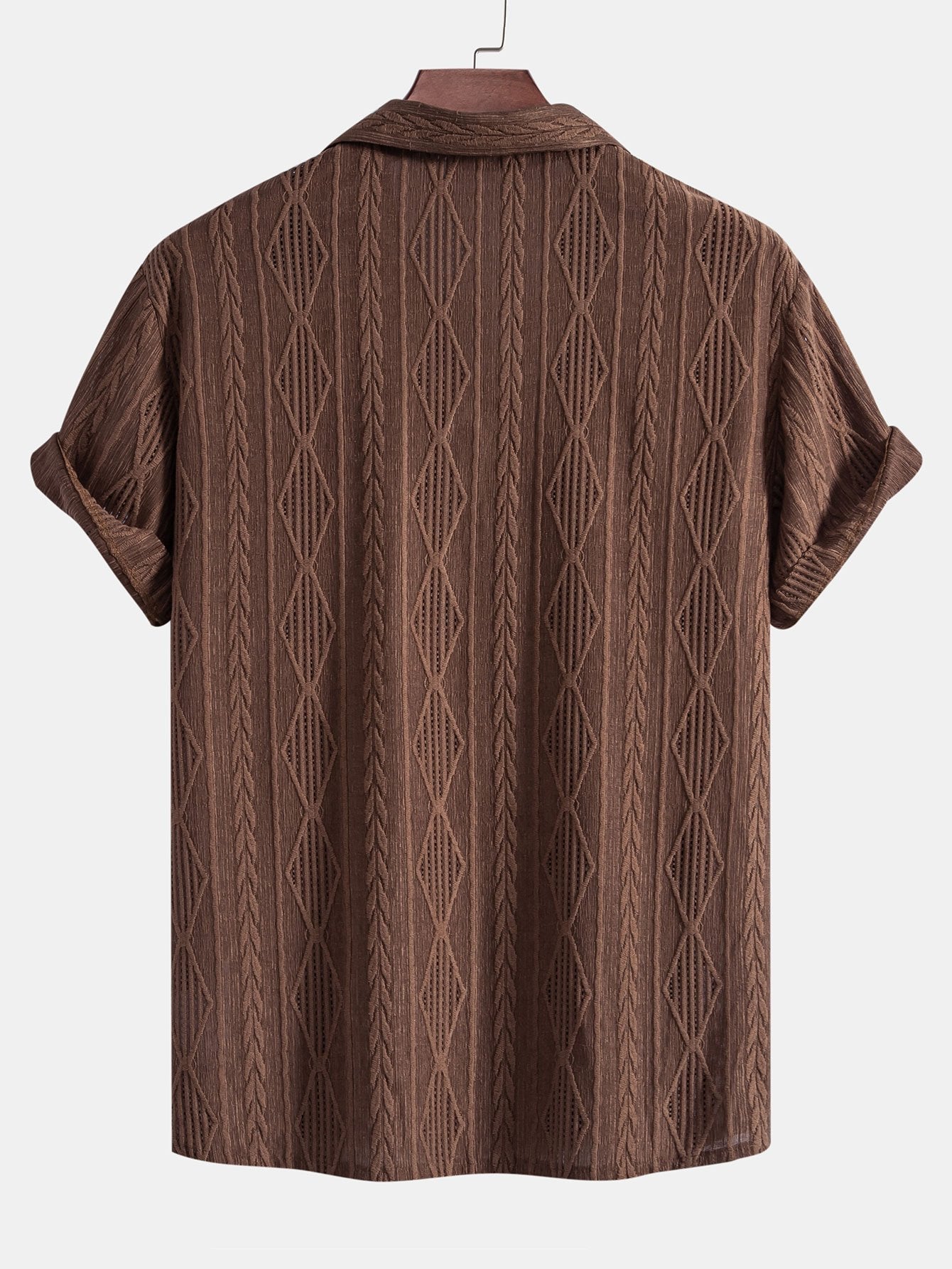Men's Textured Cotton Blend Resort Set