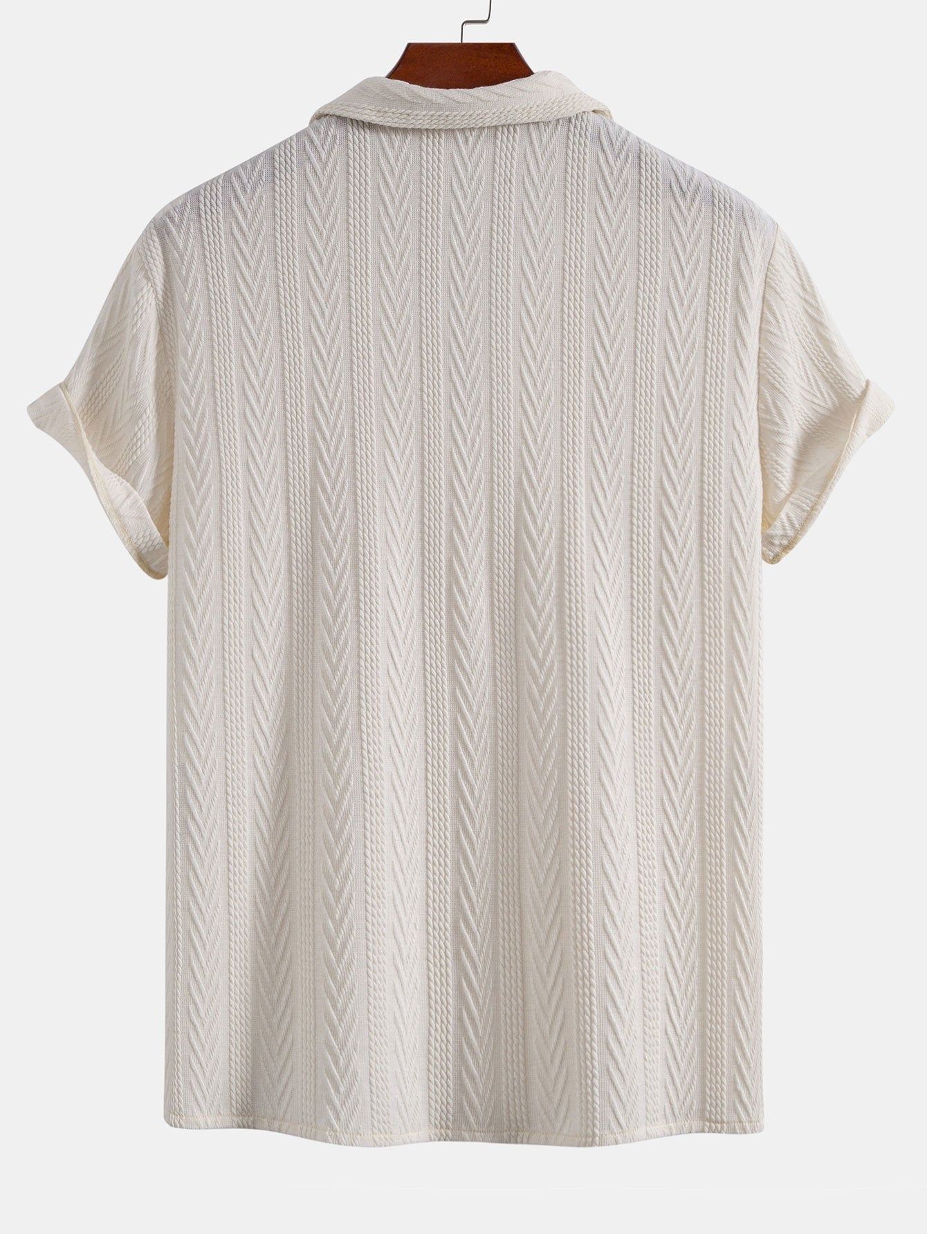 Men's Textured Cotton Short-Sleeve Summer Set