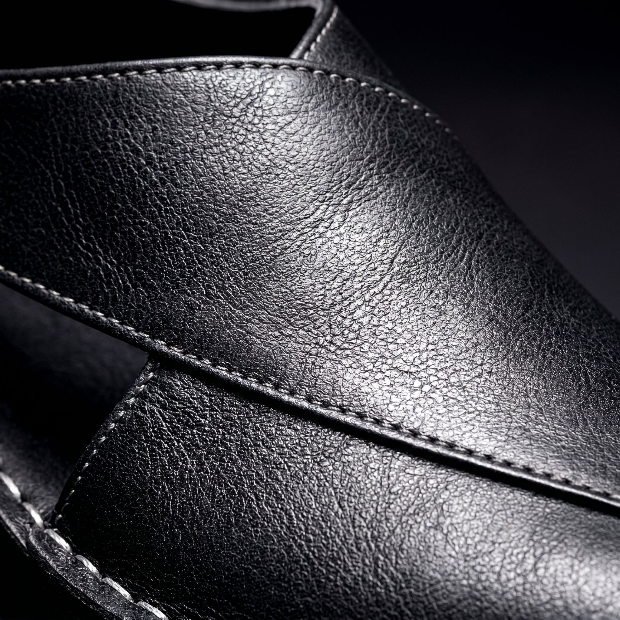 Men's Textured Faux Leather Slip-On Mules