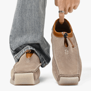 Men's Textured Faux Leather Square Toe Loafers