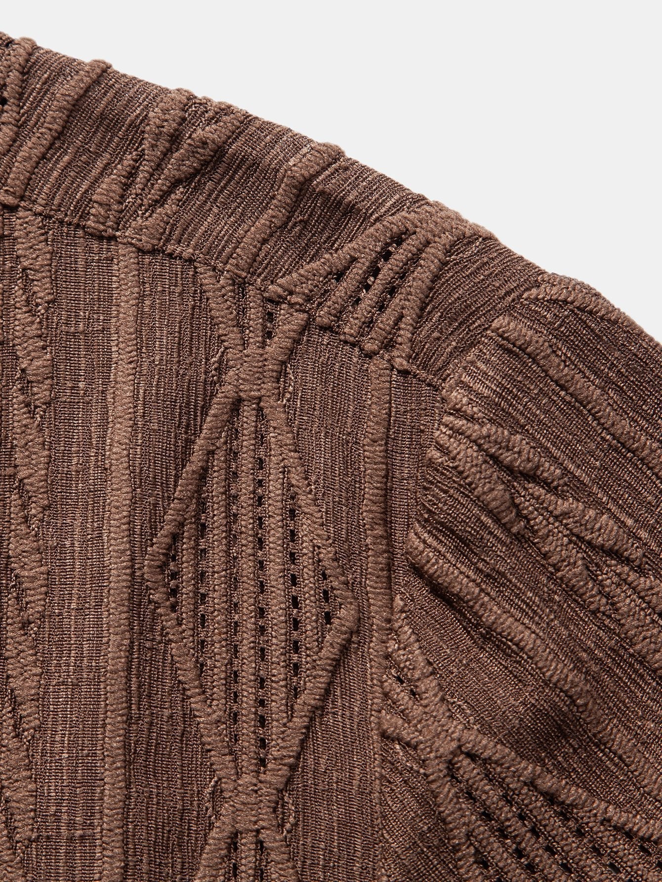 Men's Textured Knit Camp Collar Shirt