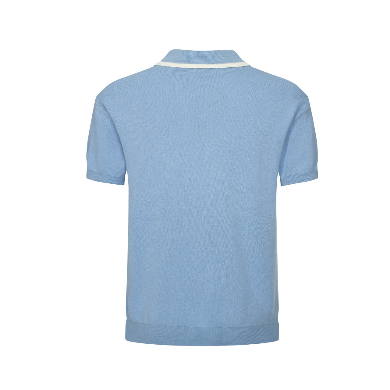 Men's Textured Knit Half-Zip Polo Shirt