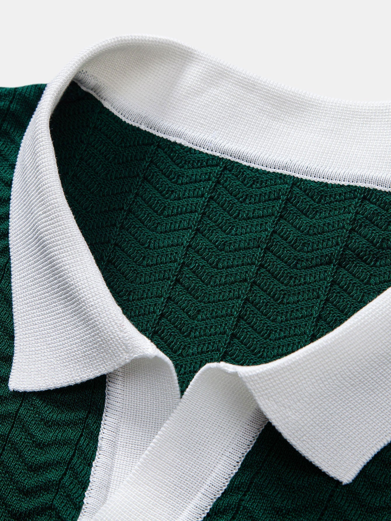 Men's Textured Knit Polo Shirt