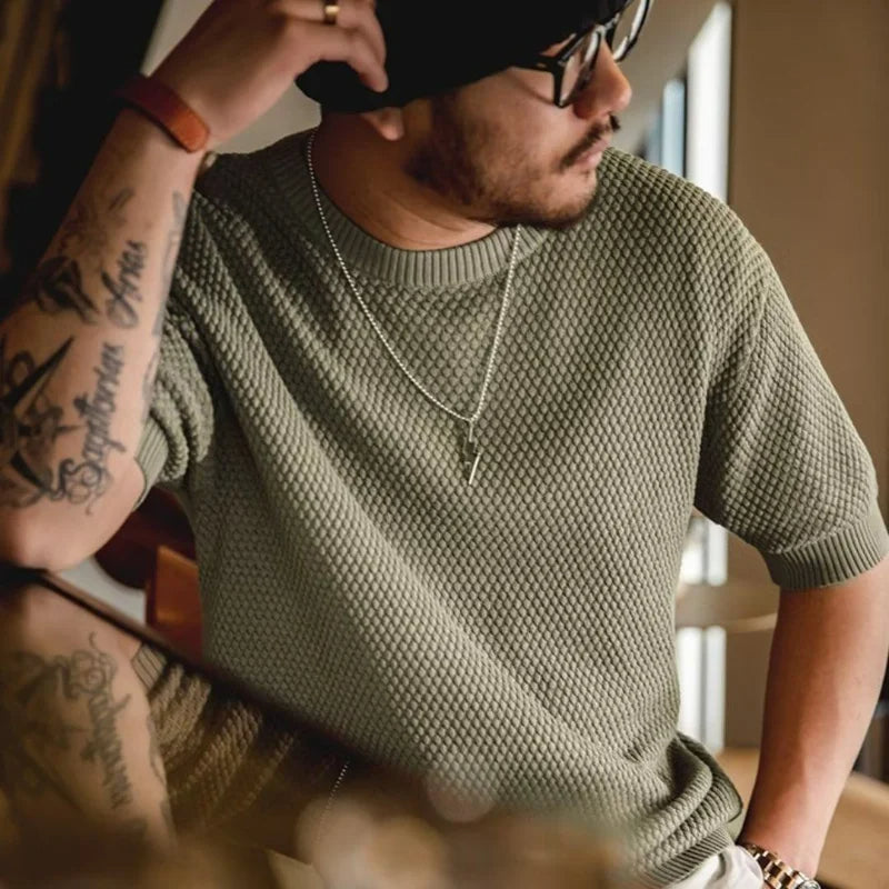 Men's Textured Knit T-Shirt