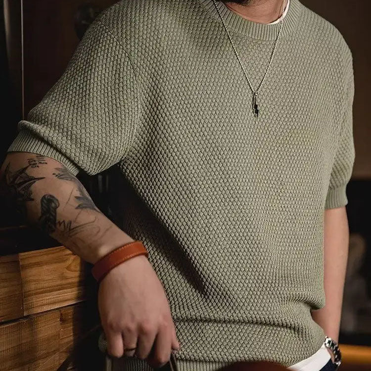 Men's Textured Knit T-Shirt