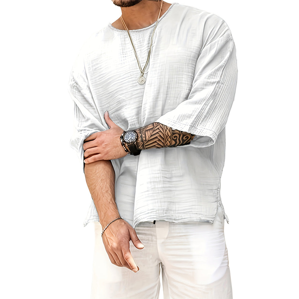 Men's Textured Woven Dress Shirt
