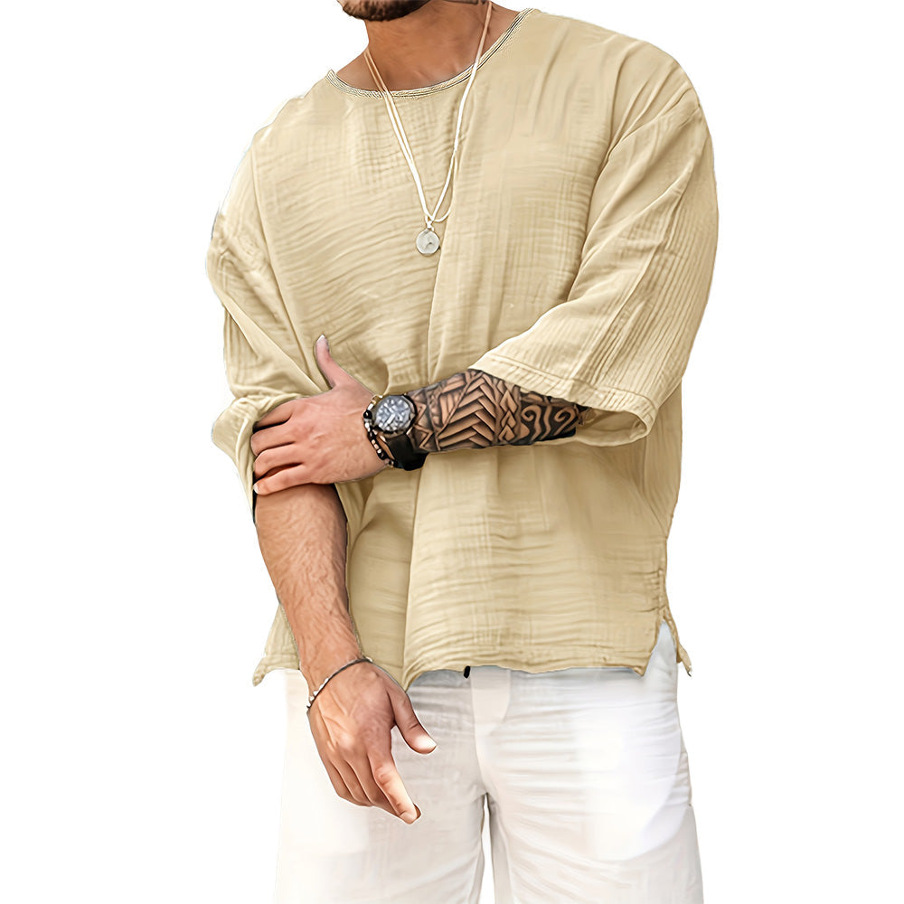 Men's Textured Woven Dress Shirt