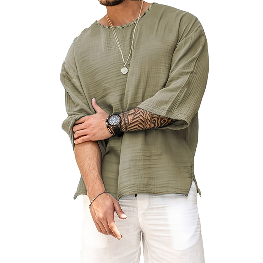 Men's Textured Woven Dress Shirt