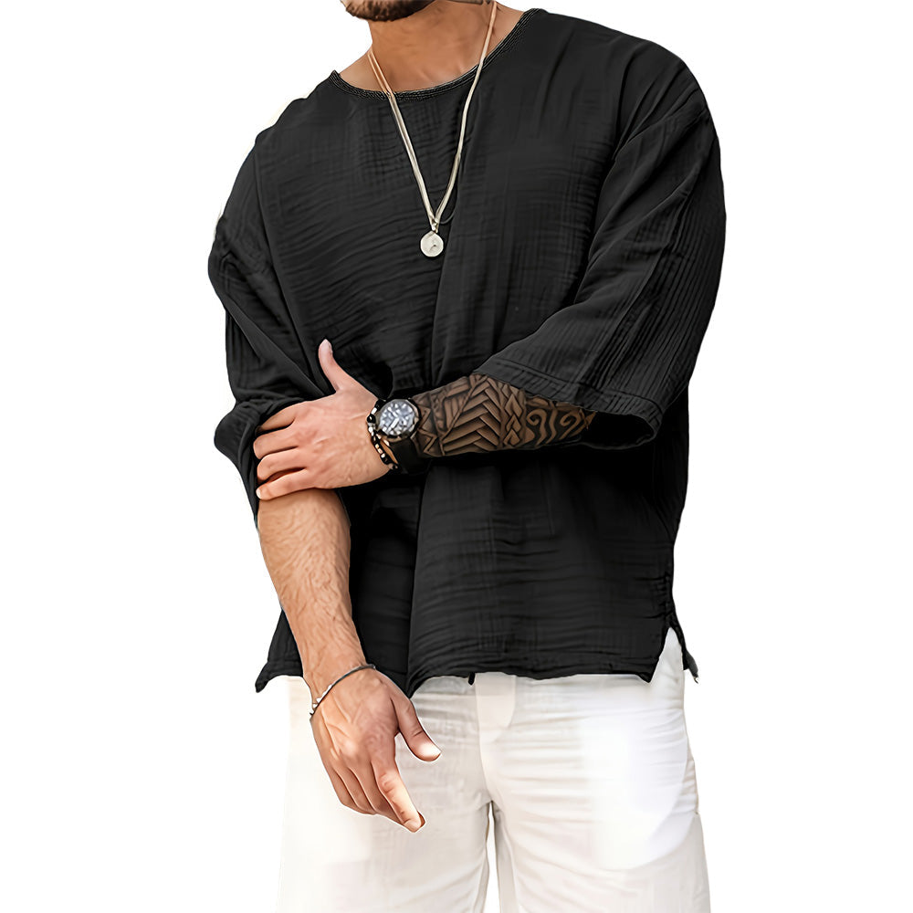 Men's Textured Woven Dress Shirt