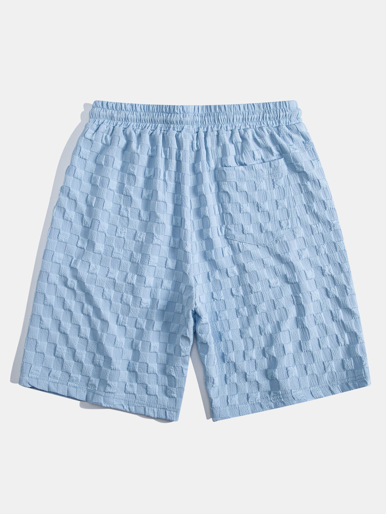 Men's Textured Woven Turtleneck Shirt and Shorts Set