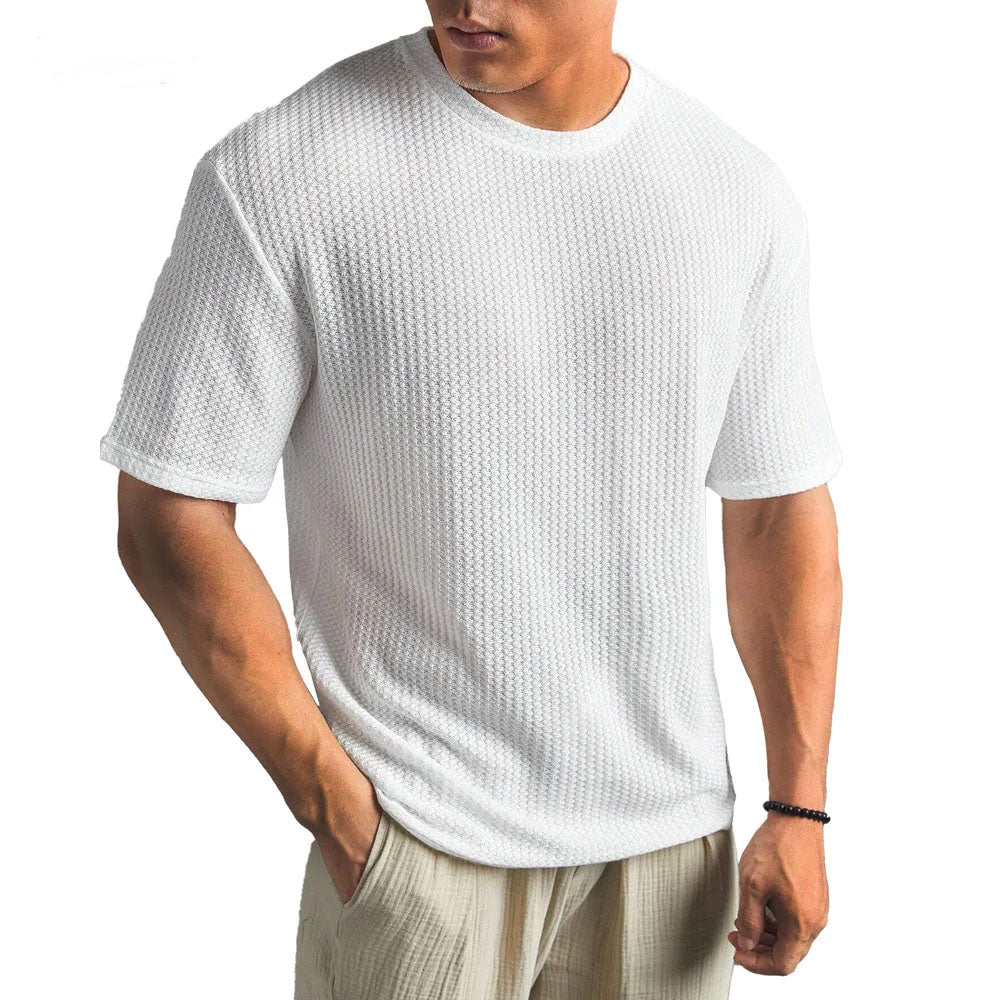 Men's Waffle-Knit Short Sleeve Tee