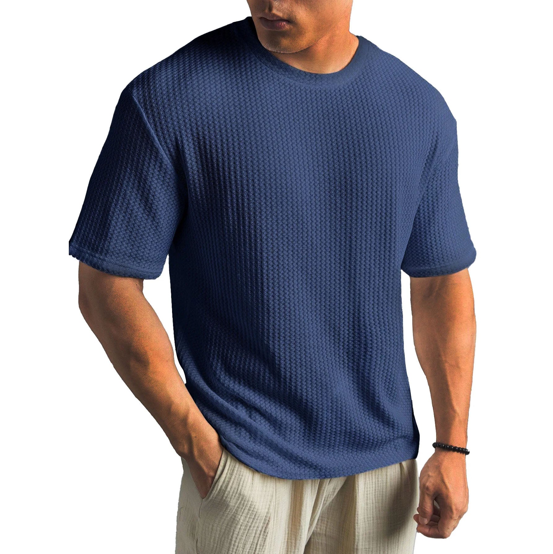 Men's Waffle-Knit Short Sleeve Tee