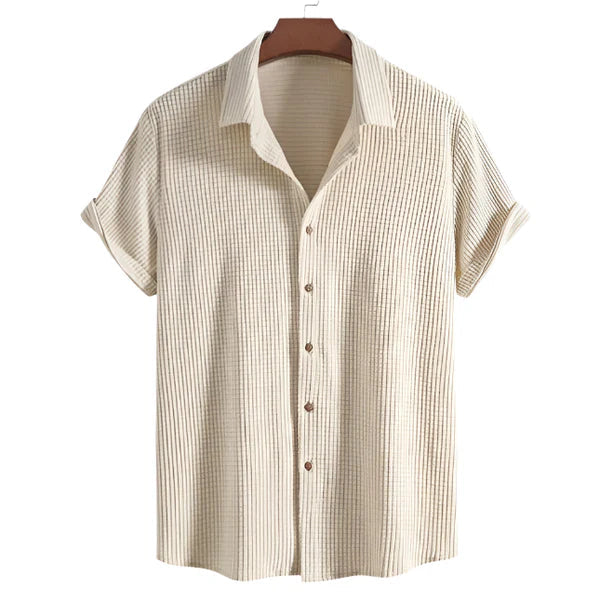 Men's Waffle-Textured Cotton-Blend Short-Sleeve Outfit